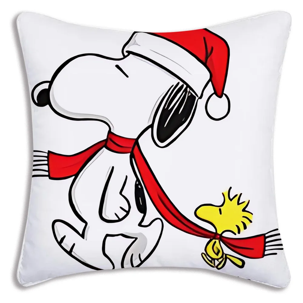 thumbnail image 1 of Fundas de almohada S-Snoopy con dibujos animados para sofá, decorativas, para el hogar, con impresión a doble cara, funda de cojín corta de felpa bonita, 1 of 5