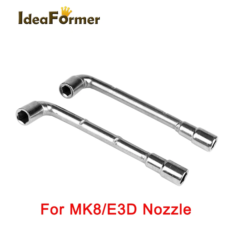 

Pipe Socket Wrench L-shaped 6mm 7mm Perforated Elbow 7-shaped Hexagonal Double-Head Casing Wrench Tools For MK8/E3D Nozzle