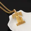 New Rap Cadena Death Row Records Chain Necklace For Men Hip Hop Deathrow Prisoner Crystal Pendants Jewelry 3