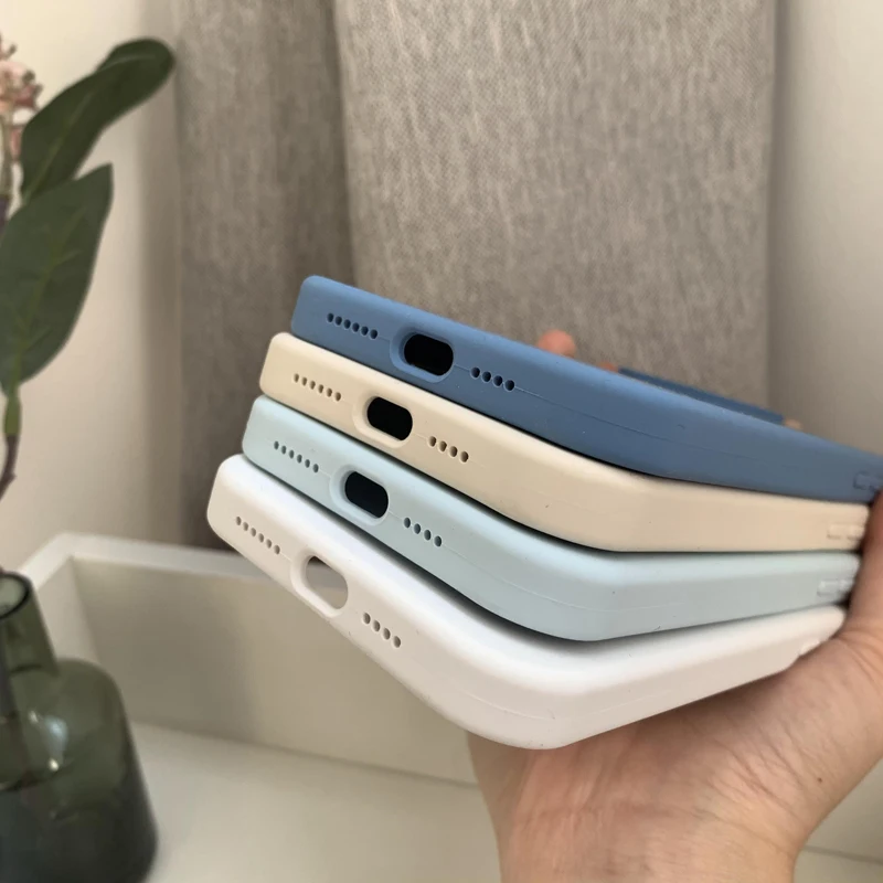 Luxury Liquid Silicone Phone Case with Enhanced Camera Protection