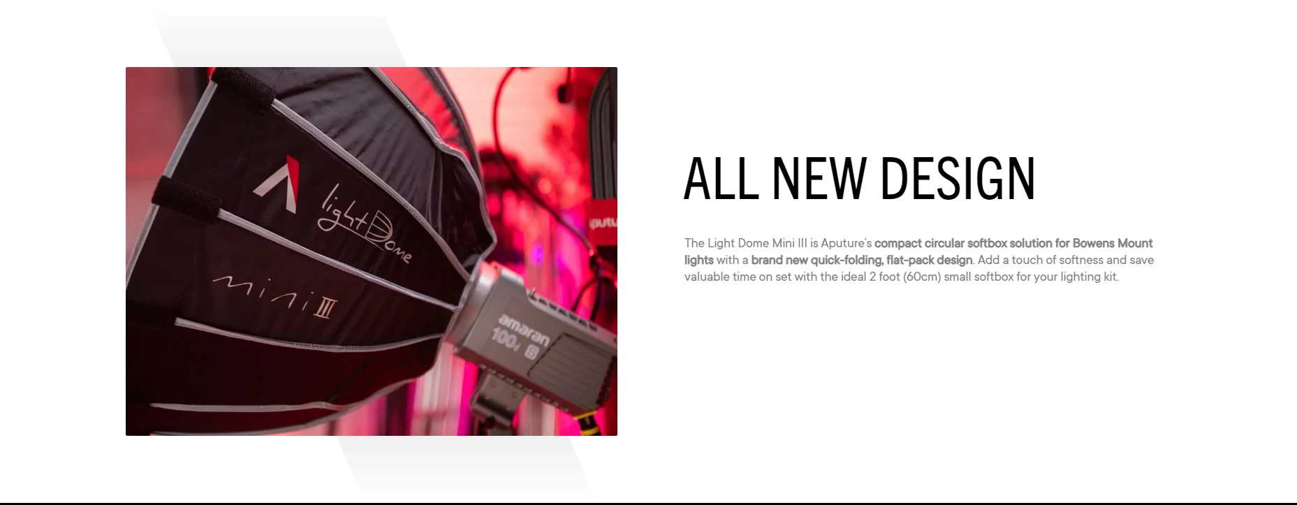 Description Picture 4 of itemAputure Light Dome Mini III Softbox with Grid Flash Diffuser for LS 120d II/LS C300d II