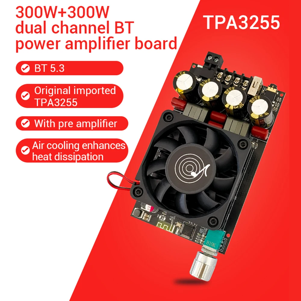 ZK-3002B Bluetooth 5.3 Digital Amplifier Board TPA3255 Stereo 2.0