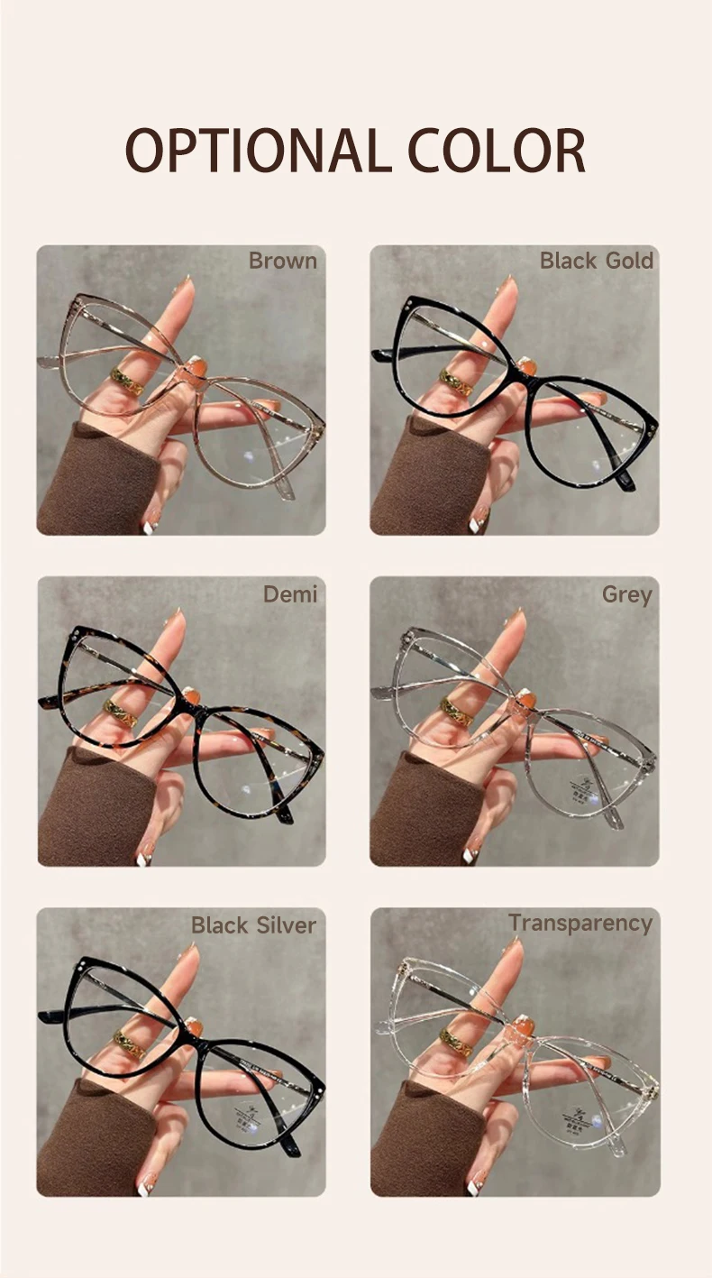 VICKY New Arrival Fashionable Cat-Eye Minimalist Design Women's Anti-blue Light Reading Glasses Custom Prescription Available S679571986eb34741b34b71f2b55cd22eh