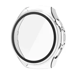 Tempered Glass Protective Watch Case with Full Coverage Screen Protector for watch 5 42mm (Transparent)