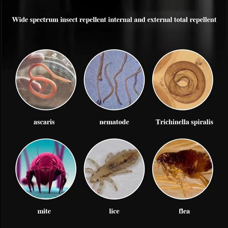 Livestock Poultry Pigs Chickens Fleas Ticks Blood-sucking Worms Internal and External Deworming Anti-inflammatory 100tablets pet deworming