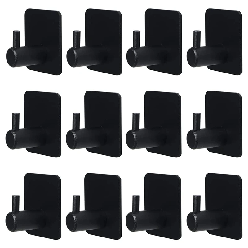 

Adhesive Hooks , Heavy Duty Wall Hooks Waterproof Aluminum Hooks For Hanging Coat, Towel Hook Wall Mount