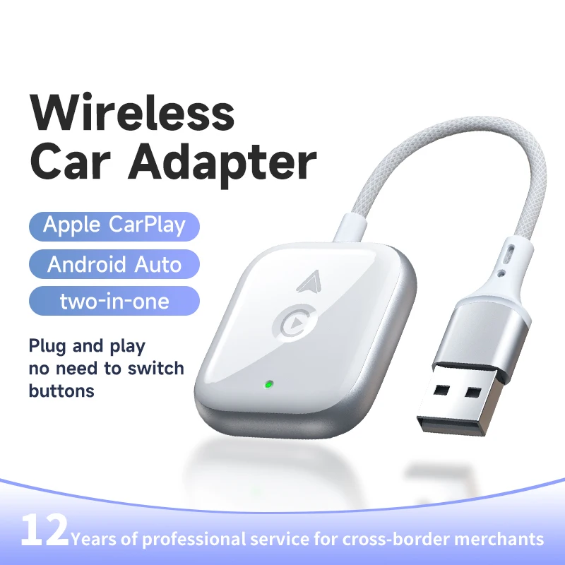 Wireless CarPlay Android iphone Auto Wireless Adapter Smart Mini Box Plug And Play WiFi Fast Connect Universal 2 in 1