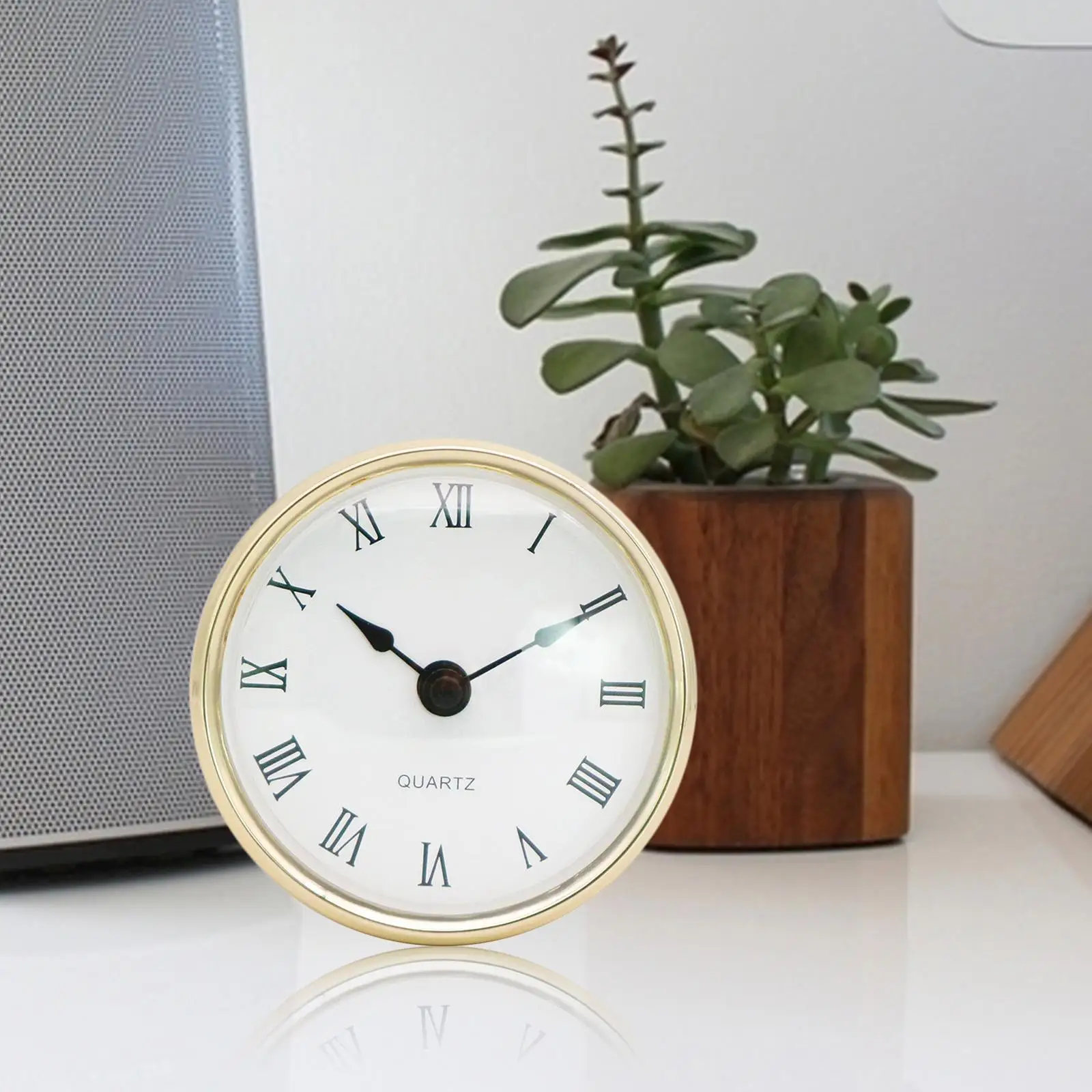 80 mm Clock Insert Movement Craft Gold Rim Clock Head .15 Inch Clock Roman Numerals Modern Style Clocks Insert