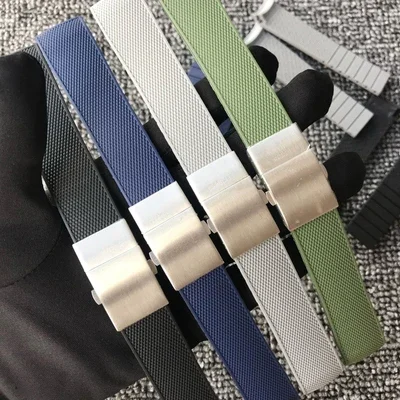 

21MM Watch Accessories Band for Longines Concas L3.742 642 781 782 Series Silicone Rubber Watch Strap Waterproof Sport Bracelet