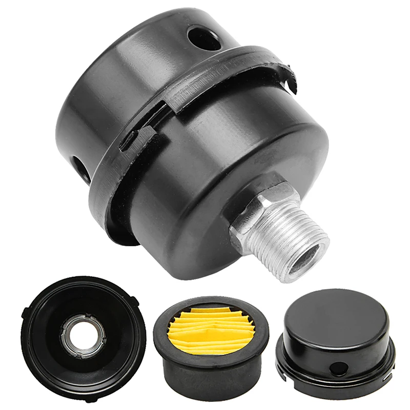 

12.5mm 16mm 20mm Air Compressor Parts Metal Air Compressor Intake Filter Noise Muffler Silencer 1/2'' 5/8" 3/4'' Thread M12