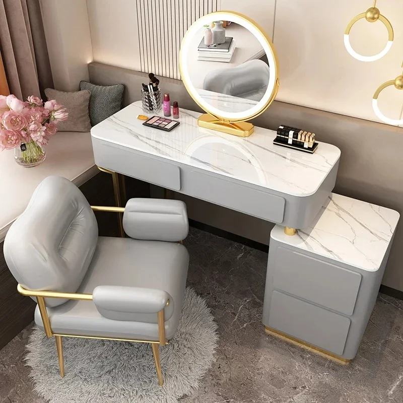 

Multifunctional Cosmetics Dressing Table Luxury Lights Jewelry Dressing Table Bedroom Comfortable Penteadeira Balcony Furniture