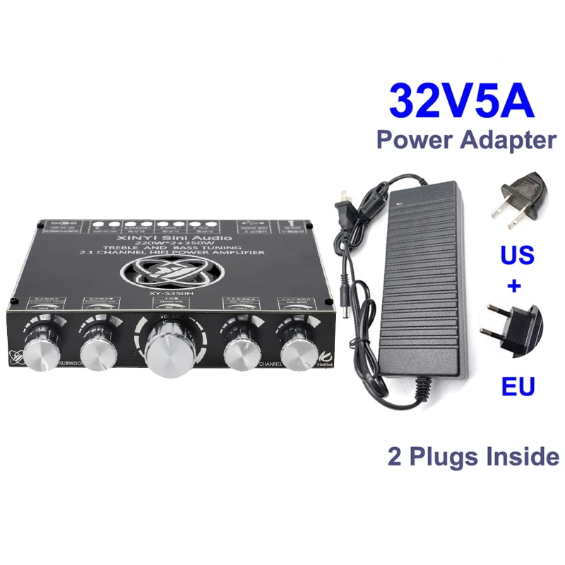 receiver amplifier 2*220W+350W TPA3251 Bluetooth Power Amplifier Board 2.1 Ch Class D USB Sound Card Subwoofer Theater Audio Stereo Equalizer Amp audio amplifier Audio Amplifier Boards