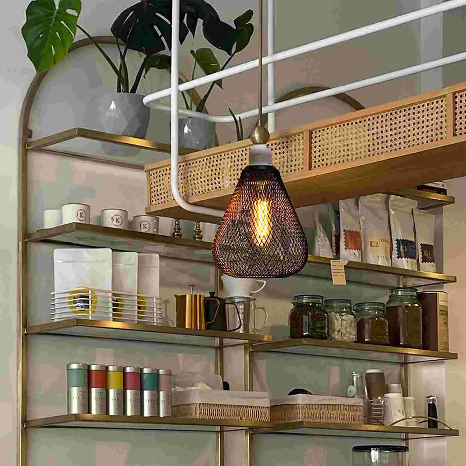 

Pendant Light Shade Hollow Out Light Bulb Cage Light Bulb For Bare Bulb