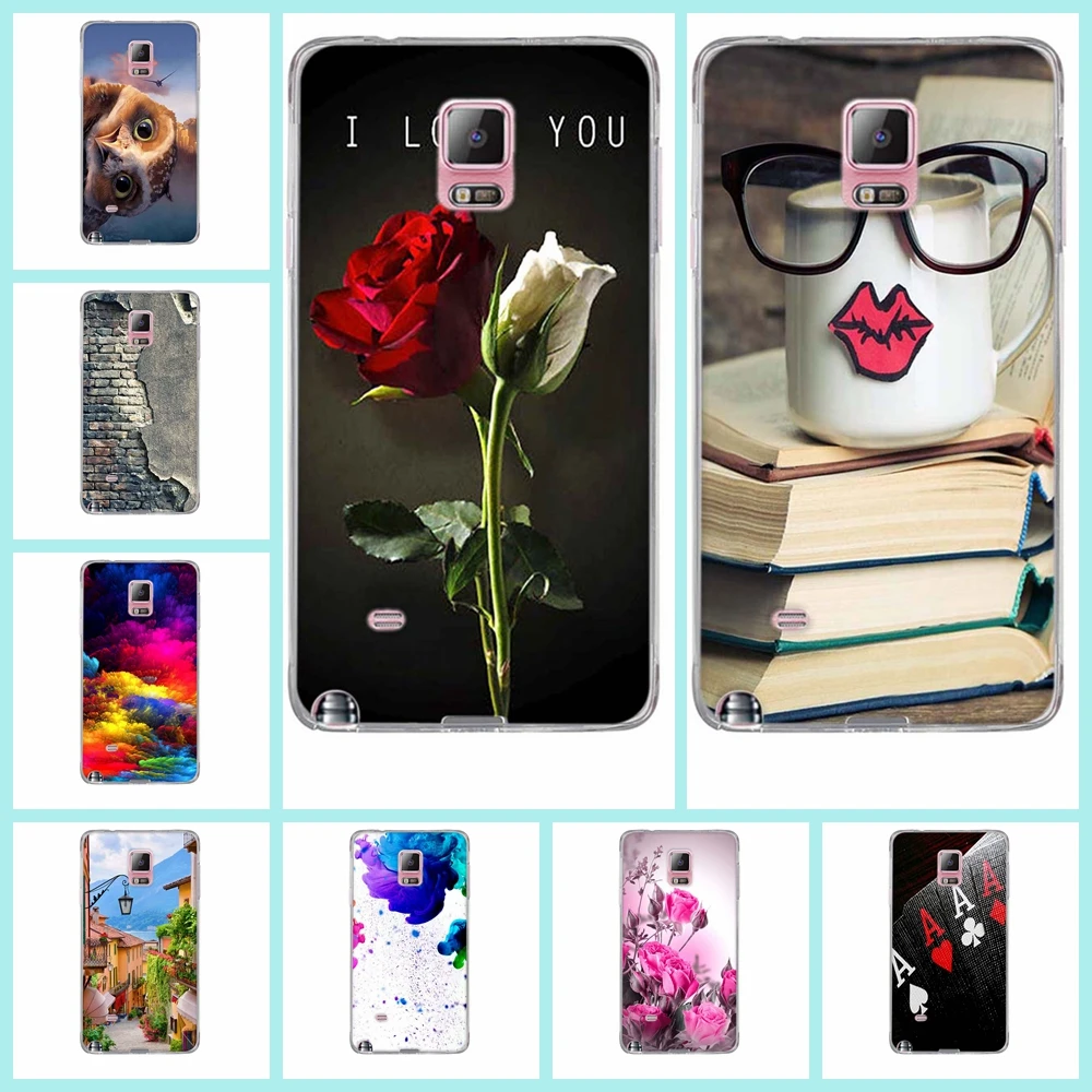 Мягкий чехол из ТПУ для Samsung Galaxy Note 4 чехлы силиконовый защитный чехол-накладка Note4