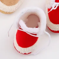 Baywell Baby Boots Newborn Winter Plush Snow Booties for Infant Boys Girls Soft Comfortable Lace Up Warming Shoes 5