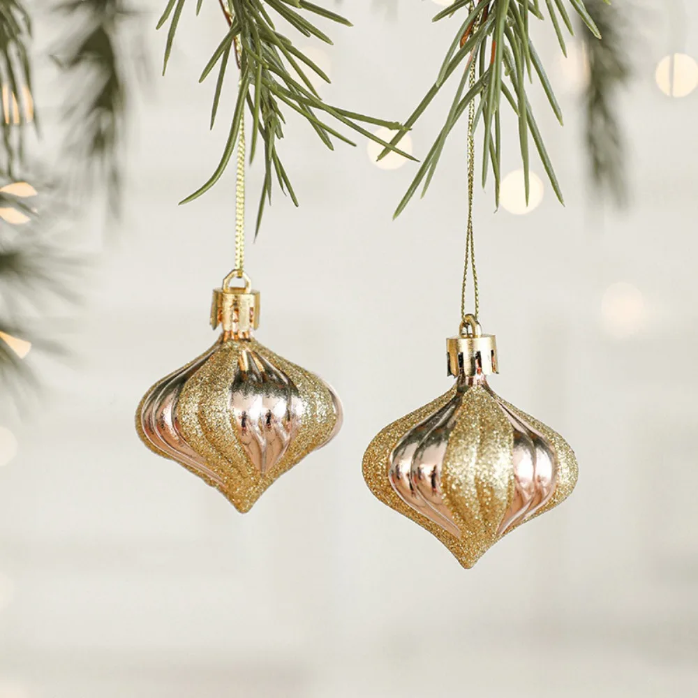Set of 2 Red & White Santa Claus Christmas Tree Ornaments - Festive Hanging Decorations