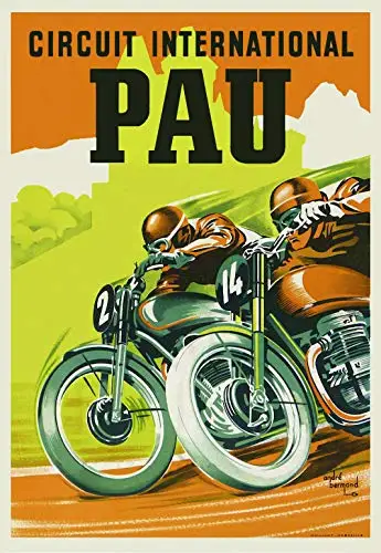 

French Moto Racing 8x12 Inch Vintage Retro Decor Metal Tin Sign