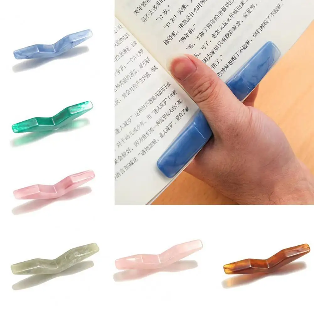 

Book Page Holder Fine Carved Smooth Finish Universal Size Book Spreader Resin Bookmark Reading Bookworm Thumb Book Support Home