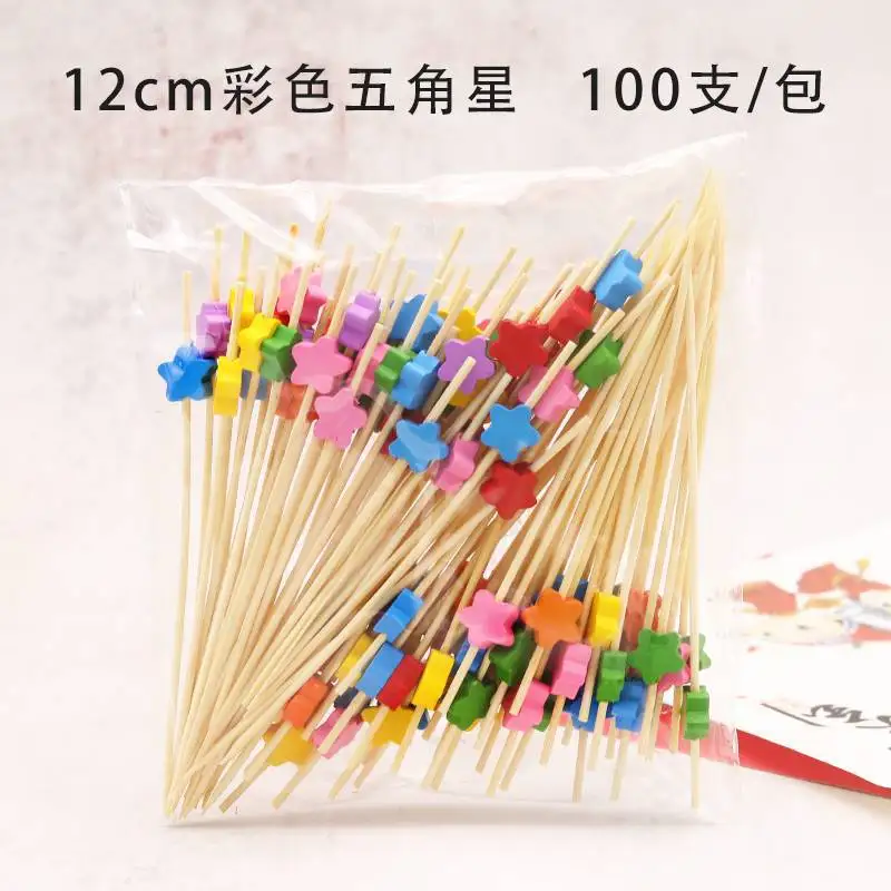 Easter Disposable Bamboo Skewers Rabbit Easter Eggs Fruit Fork Food Picks Sandwich Buffet Stick Easter Decoration