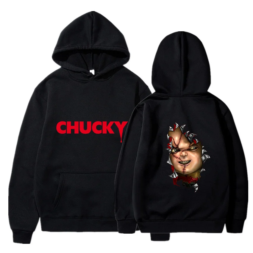 thumbnail image 1 of Película de terror juego infantil Chucky sudaderas con capucha Harajuku ropa informal estilo Hip Hop hombres mujeres Otoño Invierno Sudadera con capucha pulóver Tops, 1 of 5