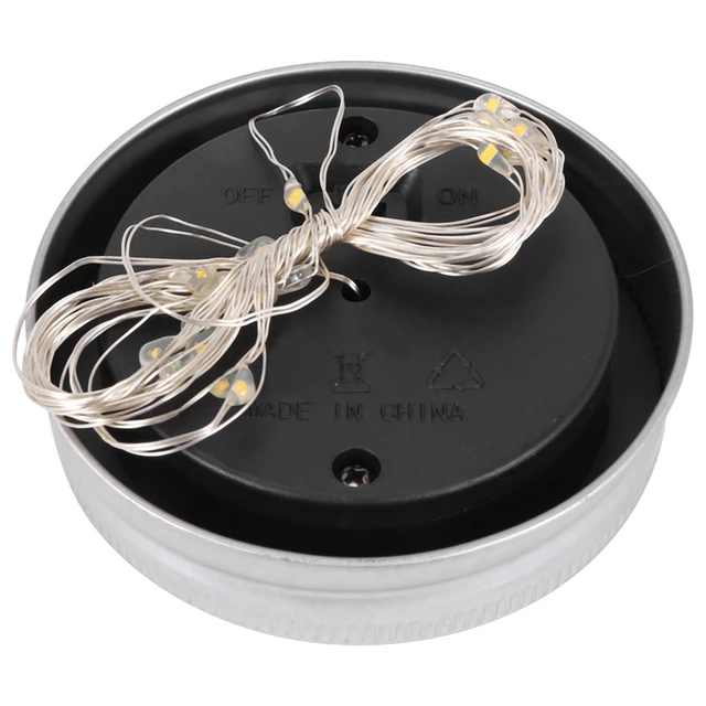 Luci Coperchio Barattolo Solari - 6 Pezzi Lanterne LED Sospese, Impermeabili IP65, Per Giardino/esterni - Foto 6