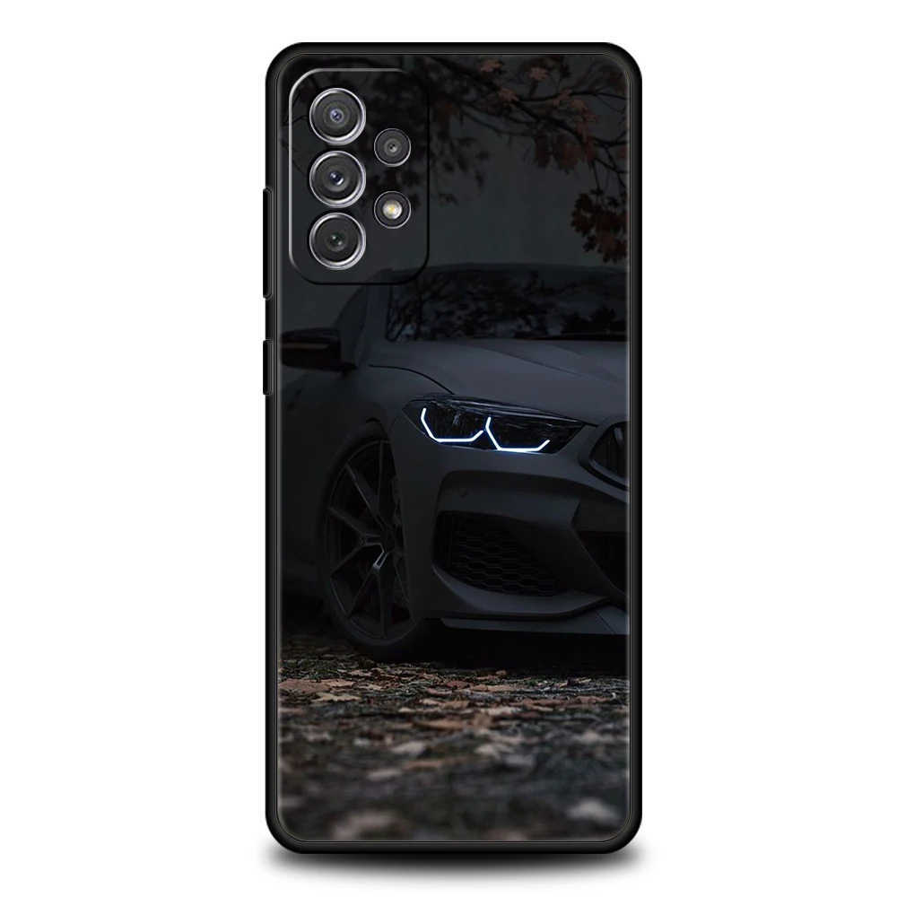 Sleek Black Car Sports Design Soft TPU Phone Case