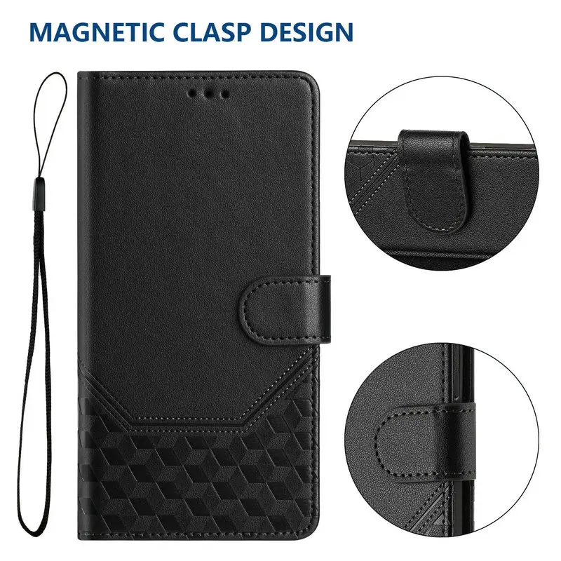 Luxury Leather Texture Wallet Flip Case with RFID Protection