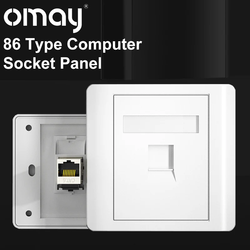 tipo Computador Soquete Painel Cat6 Módulo de Rede Rj45 Conector Cabo Interface Saída Interruptor de Parede 86
