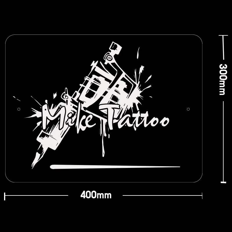 거울 조명 맞춤형 단어 아크릴 거울 벽 장식, LED 조명 벽 맞춤형 문신 샵, 네온 사인 스튜디오 장식
