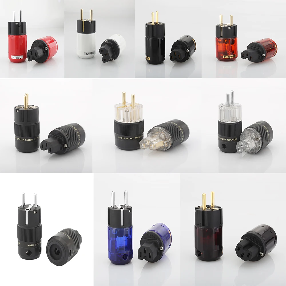 

HI-End штекер питания Schuko P037E P079E P004E P320E P330E, HI-Fi ЕС разъемы для кабеля питания, «сделай сам», разъем питания, аудиофил