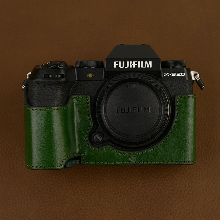 Per Fujifilm Fuji Xs20 X-S20 Custodia Protettiva In Pelle Di Vacchetta Fatta A Mano