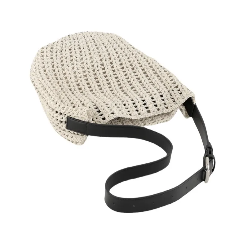 Fashion Summer Beach Bags Women Shoulder Bag Female Hollow Handwoven Knitted Soft Handbag Large Casual Tote Simple Storage Bag