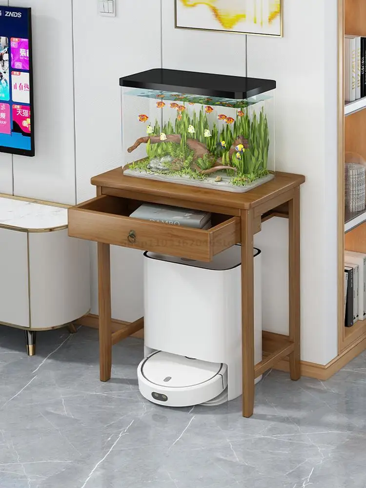 Sofa Side Corner Small Table Household Dragging Sweeping Robot Storage Rack Living Room Fish Cylinder Rack Water Dispenser
