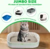 Heavy Duty Extra Thick Litter Pan Liners,Jumbo Drawstring Cat Litter Bags,Large Litter Box Liners 37x18inch 1/2/5 Rolls 3