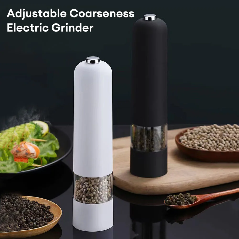 Salt Pepper Grinder Electric Spice Flour Mill Grinder Adjustable Coarseness Kitchen BBQ Tools Seasoning Tools Pepper Mill electric grinder,salt and pepper grinder,nut spice grinder,pepper grinder,herb spice grinder