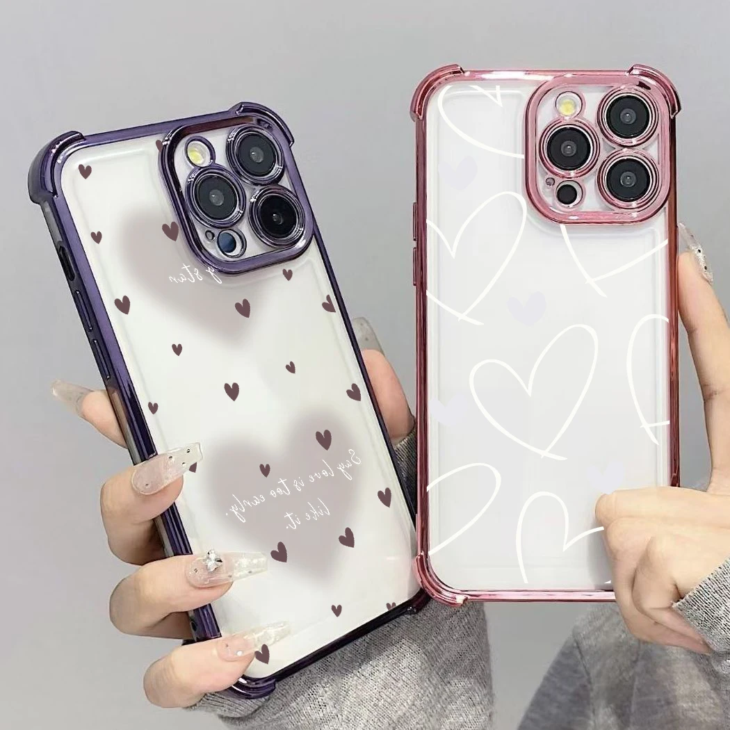 Luxury Love Heart Airbag Phone Case Cover