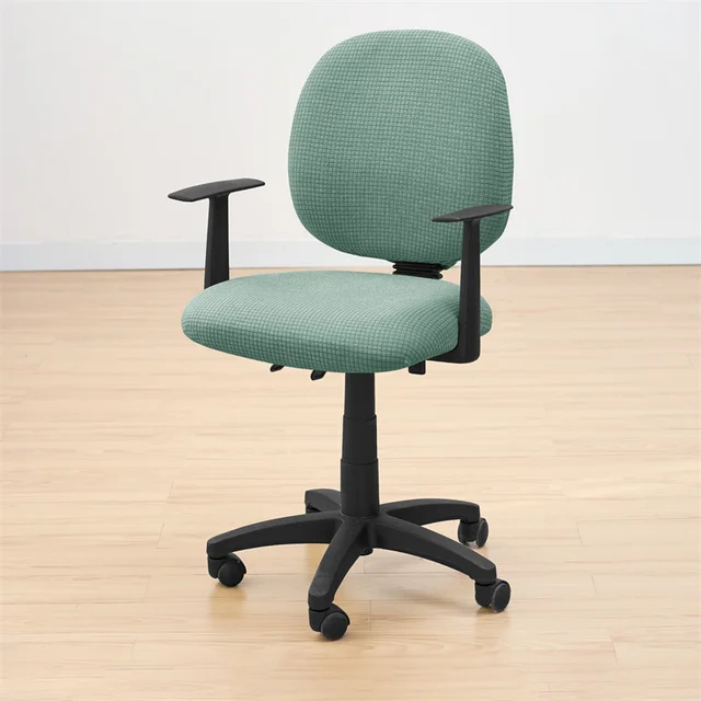 2pcs/set Water Repellant Office Chair Cover Polar Fleece Stretch Computer Chair Slipcovers Rotating Gaming Seat Cover Protector 6