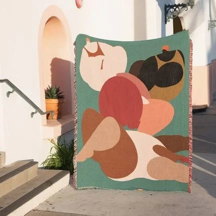 

Повседневные пледы ковер для украшения дивана, ковер для отдыха, оригинальный одинарный ковер