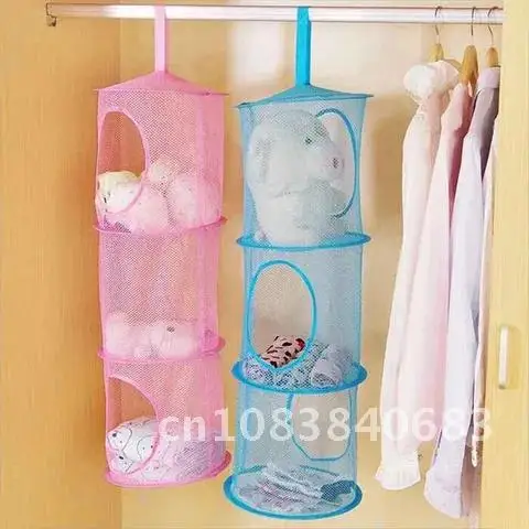 

Breathable hanging storage basket with 3 layers of mesh, hanging storage bag, wall-mounted children's toy storage bag, hanging