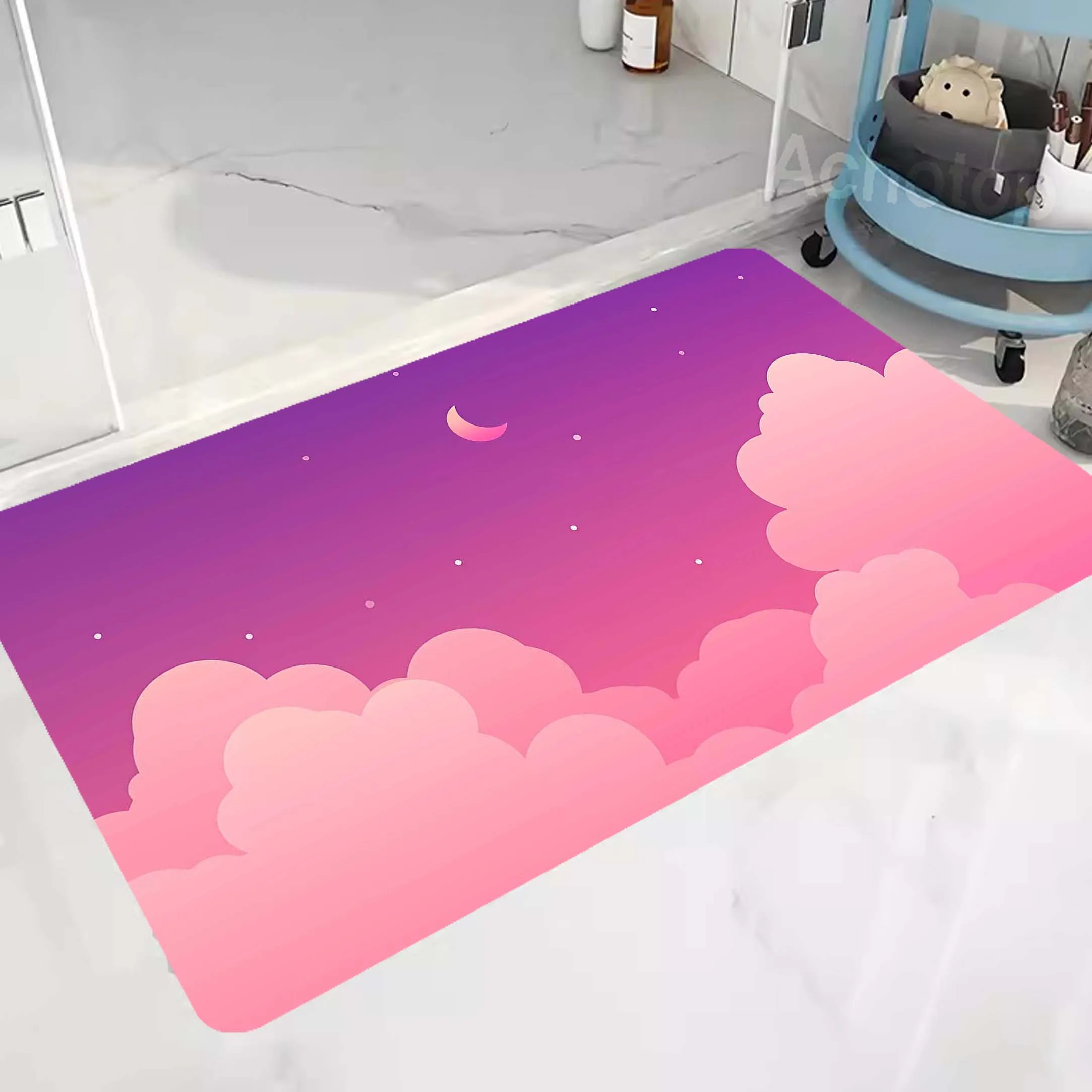 

Cloud Pattern Simple Light Luxury Advanced Full Spread Living Room Carpet Sofa Coffee Table Blanket Room Diatom Floor Mat