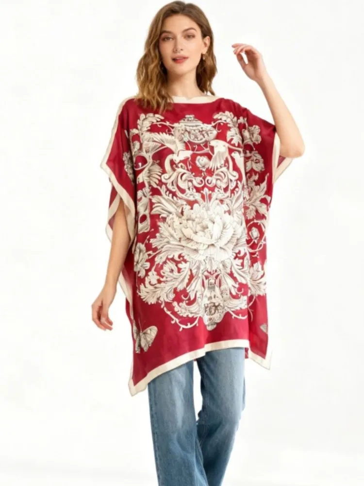 Summer Cover Ups Women Swimsuit 3/4 Sleeve Robes Bathing Suit 2026 New Print Beach Holiday Flower Printing Mini Dresses Cover-Up 1