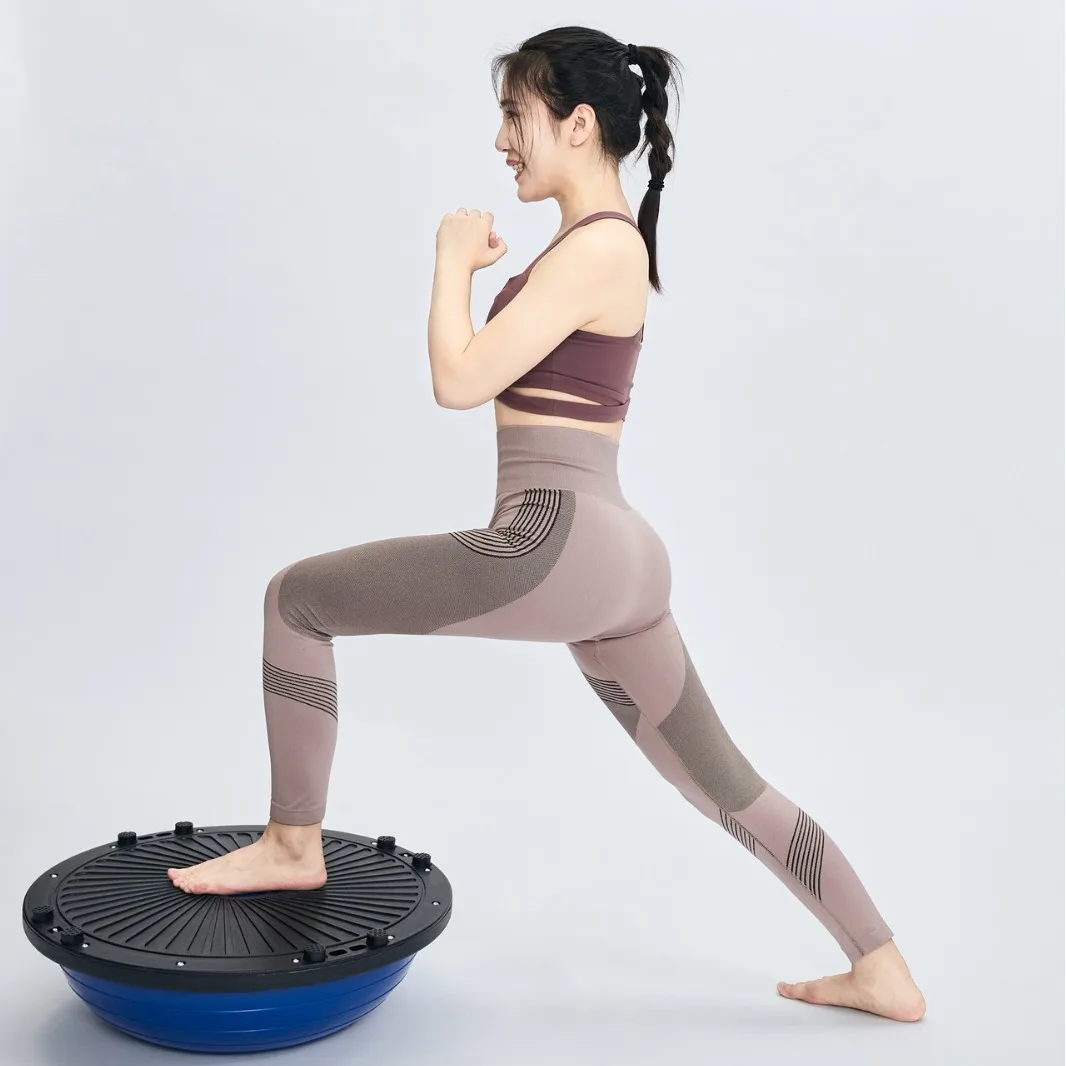 Balance Trainer Ball for Exercise Half Ball with Inflator Pump Yoga Training Equipment fit Home Office Gym Pilates Workout