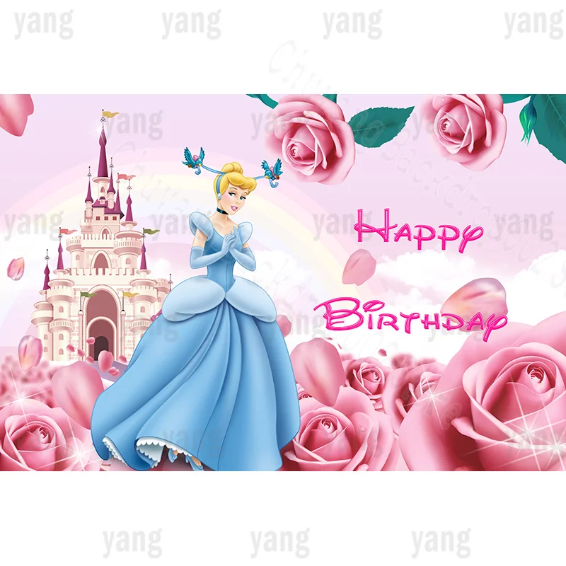 Pink Cinderella Birthday Wallpaper