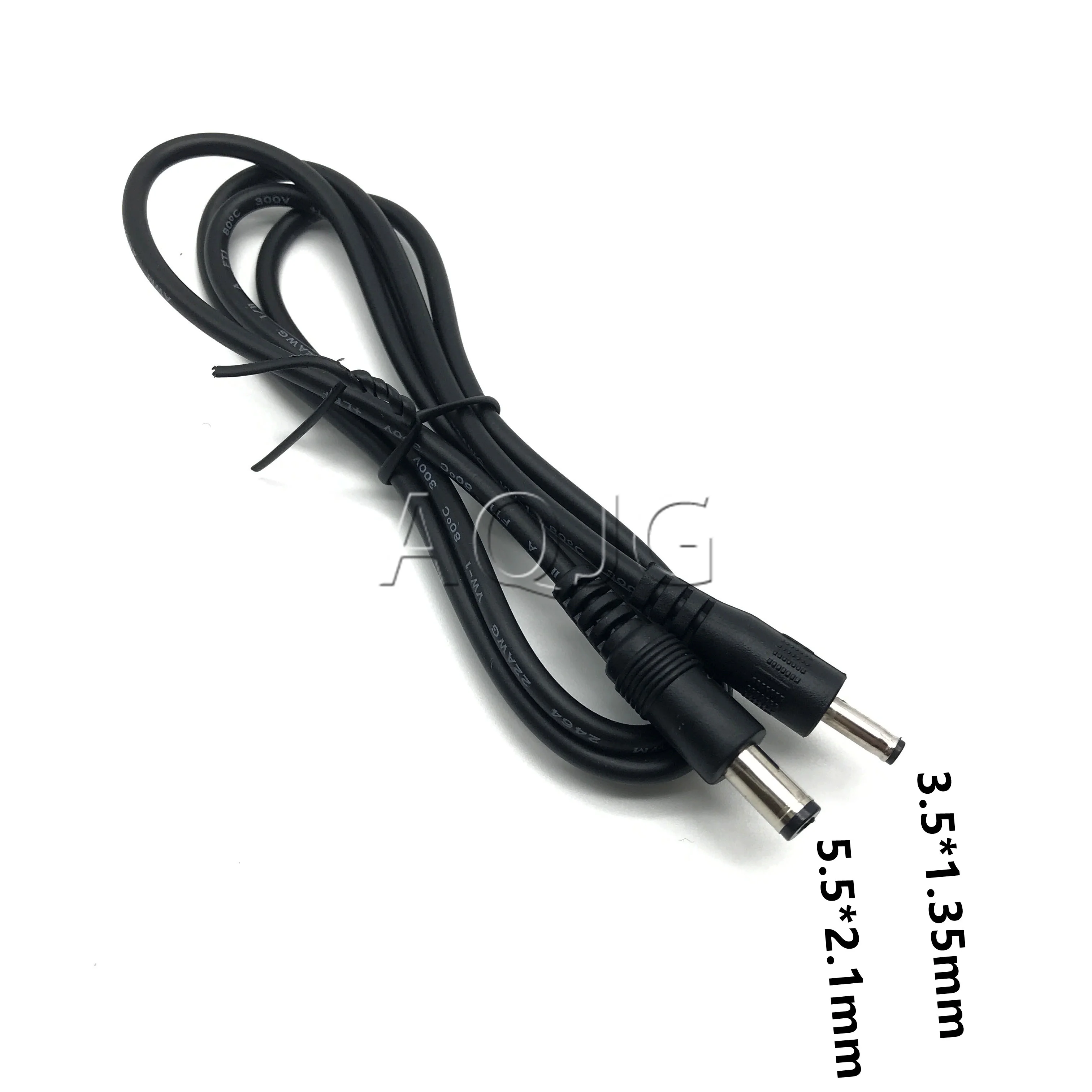 Stejnosměrný energie 5.5 x 2.1mm pánský na 5.5*2.5mm 3.5*1.35mm 4.0*1.7mm pánský zátka kabel 1M celý měď 18AWG  10A monitoring energie kabel