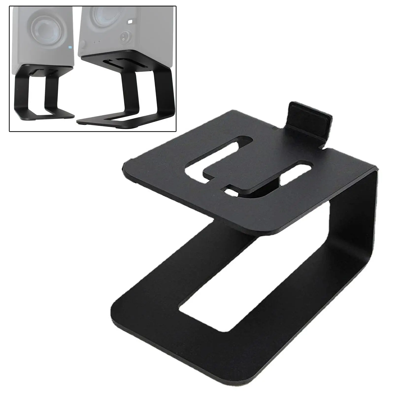  Knox Gear Soportes para altavoces de escritorio, estantería  profesional de aluminio, soporte de audio para altavoces de computadora,  escritorio y soportes de altavoz de estudio, pequeño, negro (par) :  Electrónica