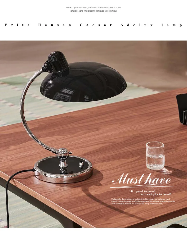 Description Picture 5 of itemDanish modern minimalist creative desk writing desk lamp office classic retro bedroom bedside Nordic desk lamp table lamp