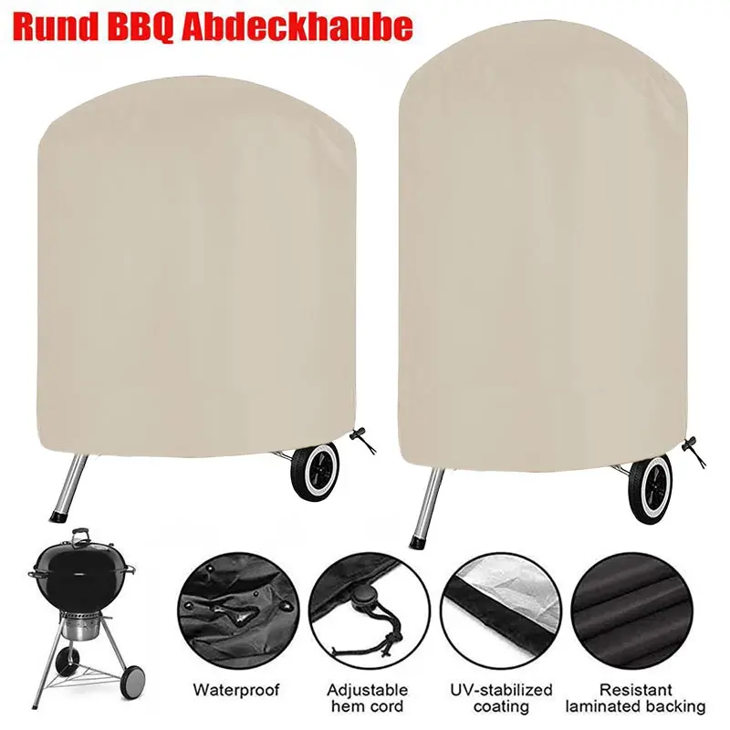 Cover For BBQ Round Grill Cover Anti-Dust Waterproof Weber Heavy Duty Charbroil BBQ Cover Outdoor Rain Protective 5 Size