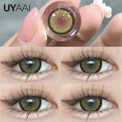 Vibrant Cosplay Colored Contact Lenses for Myopia - Pink and Graduated Blue (Mirage Green 14.5)