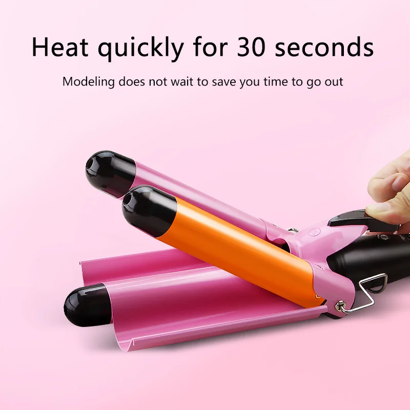 Professional Triple Barrel Hair Curling Iron Ceramic Hair Curler Egg