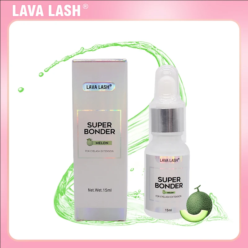 

15ml Super Bonder Fixing Agent for Eyelashes Extensions Banana Mango Melon Lash Glue Korea IBeauty Shop Adhesive Hardener